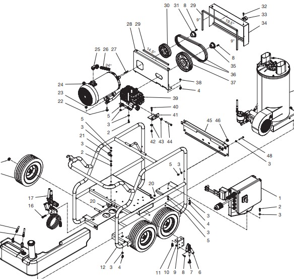 Grainger GH-3003-SD10 pressure washer parts and manual